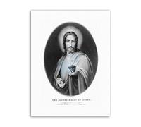 Wee Blue Coo Allegory Message Jesus Sacred Heart Painting Portrait Canvas Art Print