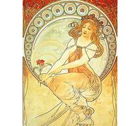 Wee Blue Coo Alphonse Mucha Old Master Painting Art Print Poster Wall Decor 12X16 Inch
