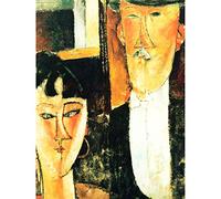 Wee Blue Coo Amedeo Modigliani Bride Groom Old Master Large Art Print Poster Wall Decor 18x24 inch