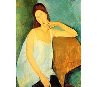 Wee Blue Coo Amedeo Modigliani Portrait Jeanne Hebuterne Old Large Art Print Poster Wall Decor 18x24 inch