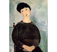 Wee Blue Coo Amedeo Modigliani Young Girl Old Master Art Painting Canvas Print