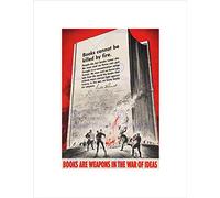 Wee Blue Coo American History War Books Franklin Roosevelt Wall Art Print