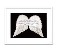 Wee Blue Coo An Angel In The House Wings Quote Motivation Typography Framed Wall Art Print