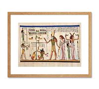Wee Blue Coo Ancient Egyptian Heiroglyphics Horus Thoth Anubis Mural Framed Wall Art Print