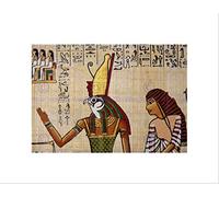 Wee Blue Coo Ancient Egyptian Mural Detail Horus King Deity God Hawk Wall Art Print