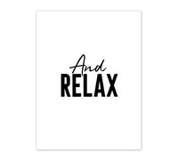 Wee Blue Coo And Relax Typography Canvas Wall Art Print