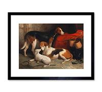 Wee Blue Coo Animals Foxhounds Terrier Hunt Hunting Dogs Barraud Framed Wall Art Print