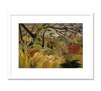 Wee Blue Coo Animals Surprised Rousseau Tiger Framed Wall Art Print