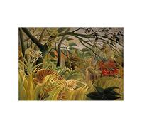 Wee Blue Coo Animals Surprised Rousseau Tiger Wall Art Print