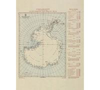 Wee Blue Coo Antarctica Map 1961 1962 Deep Freeze Art Print Poster Wall Decor 12X16 Inch