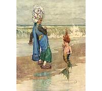 Wee Blue Coo Arabian Mermaid Heath Robinson Art Print Poster Wall Decor 12X16 Inch