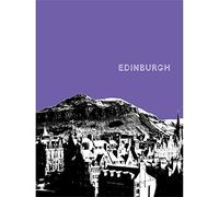 Wee Blue Coo Arthurs Seat Edinburgh Scotland Scottish Landmark Purple Canvas Art Print