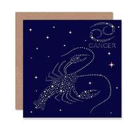 Wee Blue Coo ASTROLOGY CANCER STAR SIGN CONSTELLATION 2 BLANK GREETINGS BIRTHDAY CARD