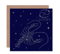 Wee Blue Coo Astrology Cancer Star Sign Zodiac Birthday Greeting Card Wee Blue Coo Multicolor
