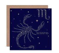 Wee Blue Coo ASTROLOGY SCORPIO STAR SIGN CONSTELLATION BLANK GREETINGS BIRTHDAY CARD