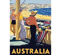 Wee Blue Coo Australia Travel Bondi Beach Sea Sun Large Wall Art Poster Print Thick Paper 18X24 Inch