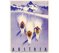 Wee Blue Coo Austria Alps Ski Snow Winter Travel Unframed Wall Art Print Poster Home Decor Premium
