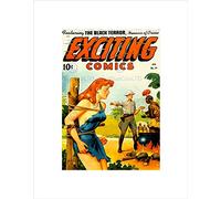 Wee Blue Coo B12X4906 Kunstdruck, gerahmt, Motiv Comic Bucheinband