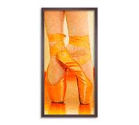 Wee Blue Coo Ballet Dancer Ballerina Shoes En Pointe Long Panel Framed Wall Art Print