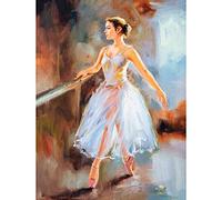 Wee Blue Coo Ballet Dancing Barre Painting Art Print Poster Wall Decor 12X16 Inch