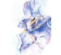 Wee Blue Coo Ballet Dancing Girl Painting Art Print Poster Wall Decor 12X16 Inch