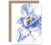 Wee Blue Coo Ballet Dancing Girl Painting Greeting Card With Envelope Inside Premium Quality