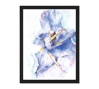 Wee Blue Coo Ballet Dancing Girl Painting Large Framed Art Print Wall Poster 18x24 inch