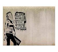 Wee Blue Coo Banksy Achieve Greatness Graffiti Street Art Print Poster Wall Decor 12X16 Inch