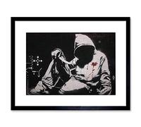 Wee Blue Coo Banksy Hoodie Graffiti Street Art Framed Wall Art Print