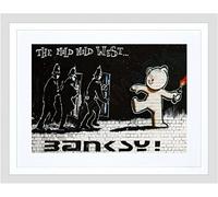 Wee Blue Coo Banksy Mild Mild West Graffiti Street Art Framed Wall Art Print