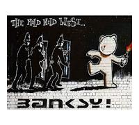 Wee Blue Coo Banksy Mild Mild West Graffiti Street Art Print Poster Wall Decor 12X16 Inch