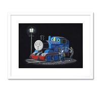 Wee Blue Coo Banksy Thomas Tank Engine Graffiti Street Art 12X16'' Framed Art Print F12X11875
