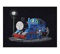 Wee Blue Coo Banksy Thomas Tank Engine Graffiti Street Art Print Poster Wall Decor 12X16 Inch
