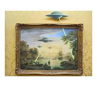 Wee Blue Coo Banksy Ufo Graffiti Street Art Print Poster Wall Decor 12X16 Inch