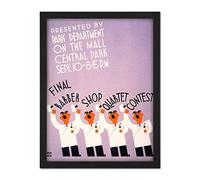 Wee Blue Coo Barber Shop Quartet Central Park New York Artwork Framed Wall Art Print 18X24 Inch