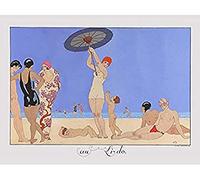Wee Blue Coo Barbier Paris Lido Costumes Art Nouveau Unframed Wall Art Print Poster Home Decor Premium