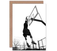 Wee Blue Coo Basketball Hoop Slam Dunk Sport Birthday Sealed Greeting Card Plus Envelope Blank inside
