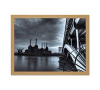 Wee Blue Coo Battersea Power Station London Large Framed Art Print Poster Wall Decor 18x24 inch