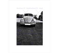 Wee Blue Coo Beetle Black White Car Bug Vintage Classic Wall Art Print