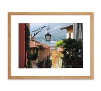 Wee Blue Coo Bellagio Lake Como Italy Street Scene Photo Picture Framed Wall Art Print