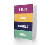 Wee Blue Coo Bells Ring Angels Sing Christmas Greetings Card