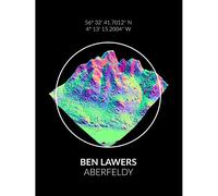 Wee Blue Coo Ben Lawers Mountain Topography Perthshire Scotland Art Print