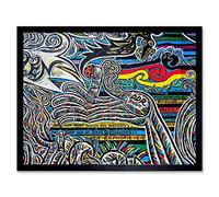 Wee Blue Coo Berlin East Side Gallery Graffiti Art Print Framed Poster Wall Decor 12X16 Inch