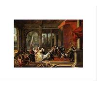 Wee Blue Coo Bible Scene King Solomon Queen Sheba Unknown Antwerp Wall Art Print