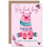 Wee Blue Coo Big Bear Hugs - Happy Mothers Day Card CP3209