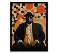 Wee Blue Coo BIG Hypnosis Circles Hip Hop Music Portrait Artwork Framed Wall Art Print 18X24 Inch