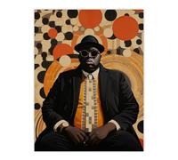 Wee Blue Coo BIG Hypnosis Circles Hip Hop Music Portrait Large Wall Art Poster Print Thick Paper 18X24 Inch
