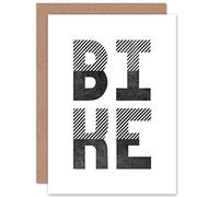 Wee Blue Coo Bike Poster Word Art Typography Blank Greeting Card