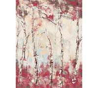 Wee Blue Coo Birch Trees Abstract Painting Unframed Wall Art Print Poster Home Decor Premium