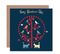 Wee Blue Coo BIRDS HEARTS HAPPY VALENTINES DAY BLANK GREETINGS BIRTHDAY CARD ART